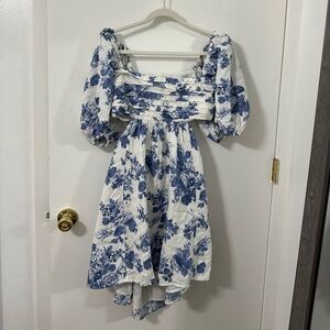 Abercrombie puff sleeve sundress with cutouts